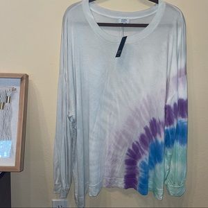 CROWN & IVY. long sleeve tie dye t shirt.